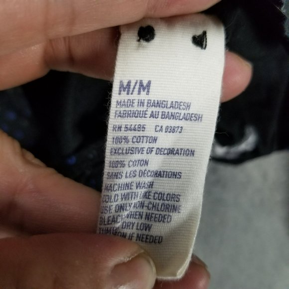 American Eagle Outfitters Shirt Mens Medium Black Cotton Long Sleeve Vintage Fit - Picture 7 of 12